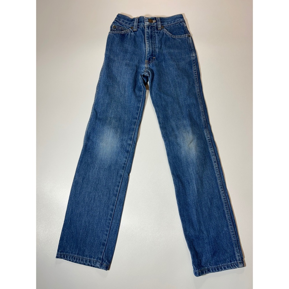Calvin Klein Straight Leg Jeans Kids Size 8 Blue Good Vintage Made in USA Denim